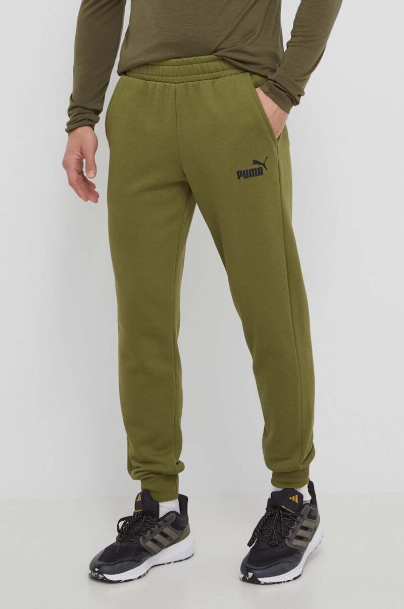 Puma pantaloni de trening culoarea verde