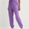 Puma pantaloni de trening din bumbac BETTER CLASSIC culoarea violet