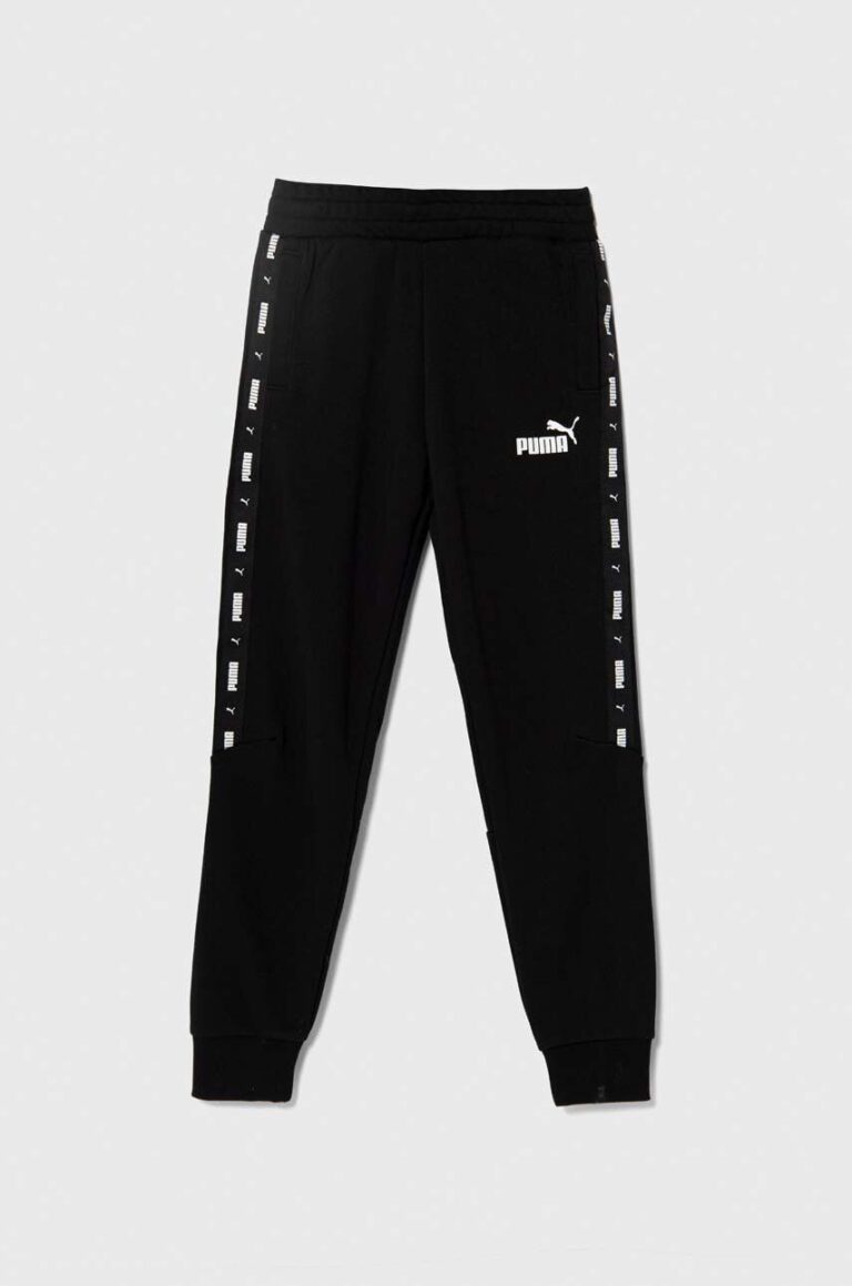 Puma pantaloni de trening pentru copii ESS Tape Sweatpants TR cl culoarea negru