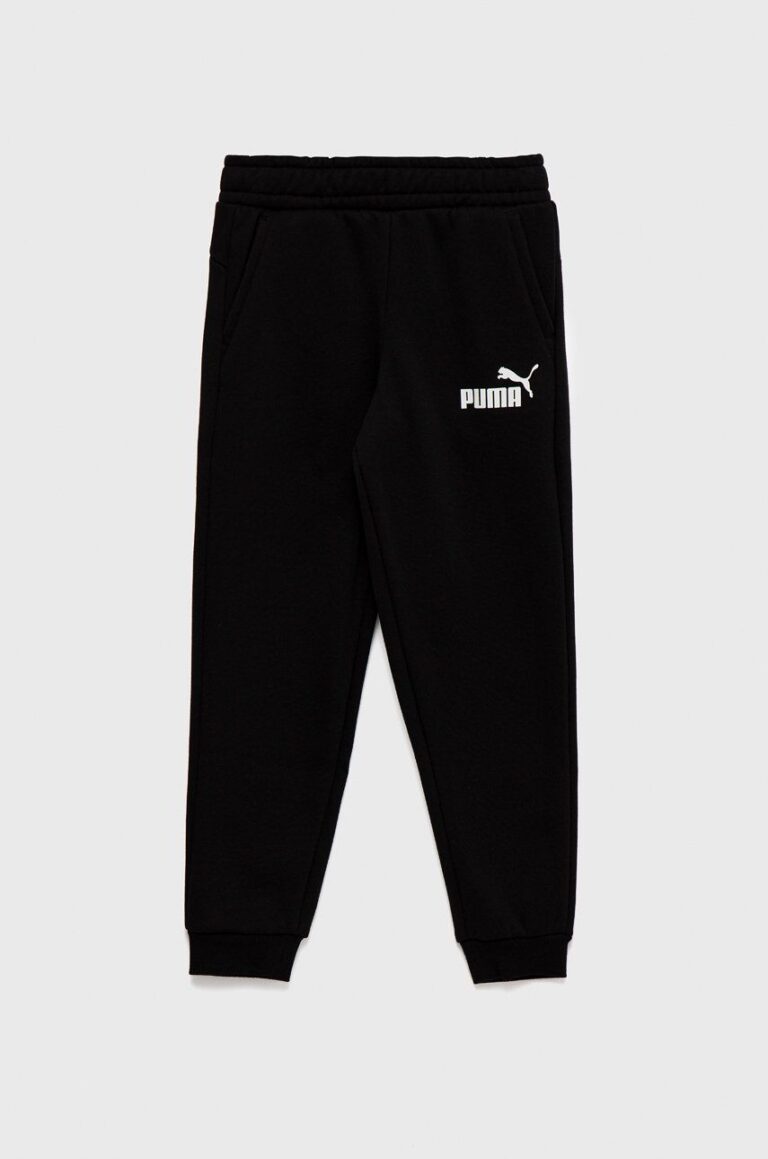 Puma pantaloni de trening pentru copii culoarea negru