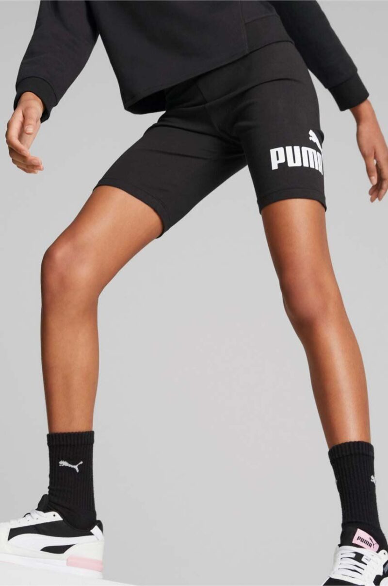 Puma pantaloni scurti copii ESS+ Logo Short Leggings G culoarea negru