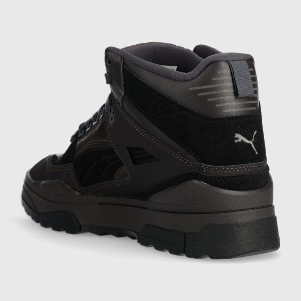 Puma sneakers din piele Slipstream Hi Xtreme culoarea maro preţ