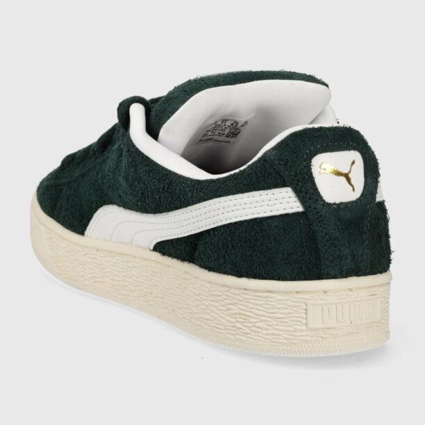 Puma sneakers din piele Suede XL Hairy culoarea verde 397241 preţ