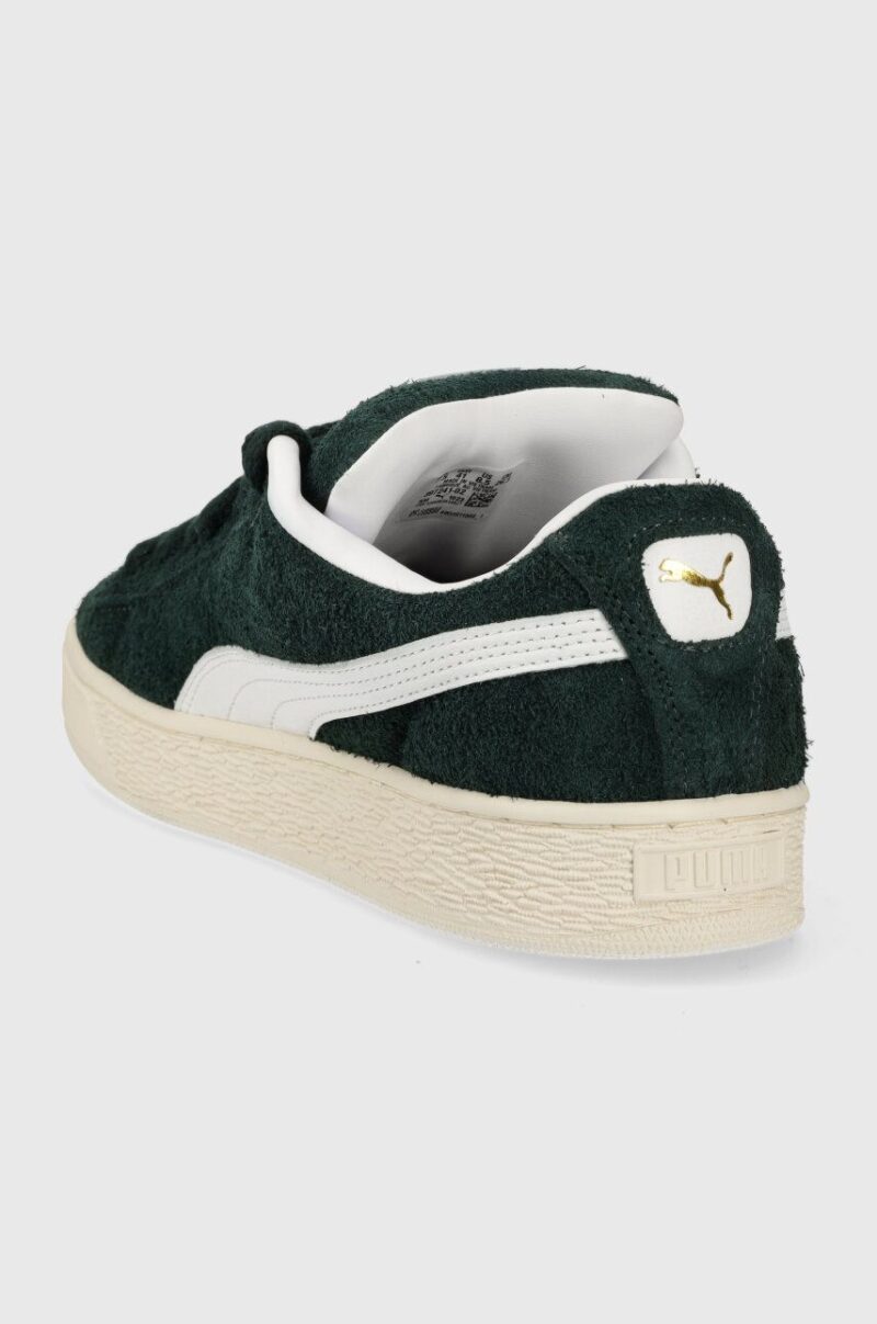 Puma sneakers din piele Suede XL Hairy culoarea verde 397241 preţ