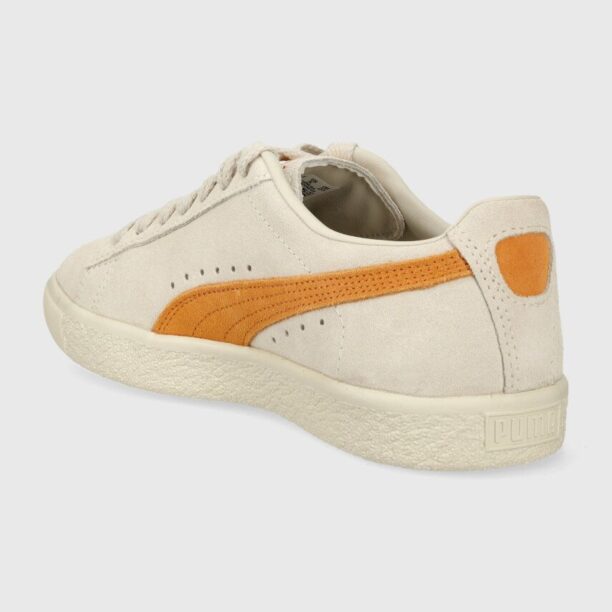 Puma sneakers din piele întoarsă Clyde OG culoarea bej 391962 preţ