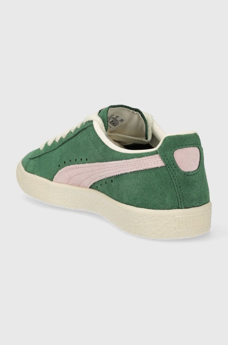 Puma sneakers din piele întoarsă Clyde OG culoarea verde 391962 preţ