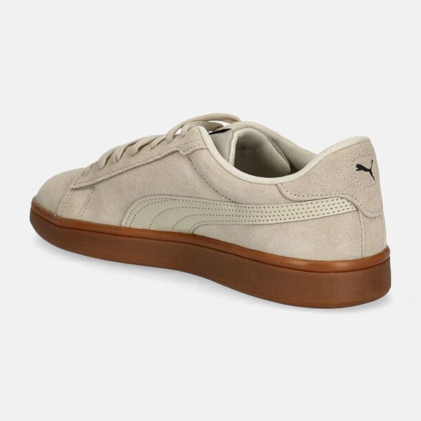 Puma sneakers din piele intoarsă PUMA Smash 3.0 culoarea bej preţ