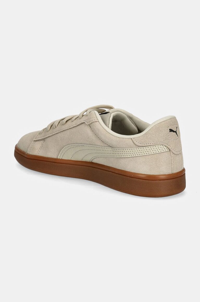 Puma sneakers din piele intoarsă PUMA Smash 3.0 culoarea bej preţ