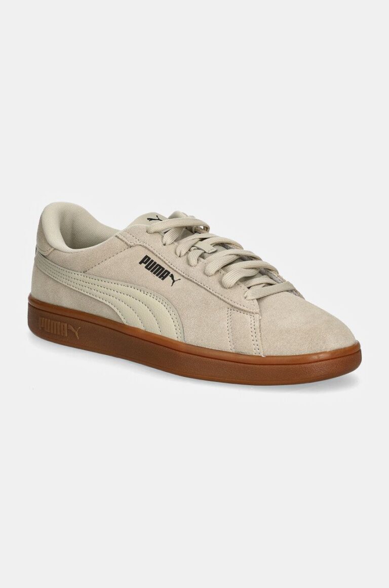 Puma sneakers din piele intoarsă PUMA Smash 3.0 culoarea bej