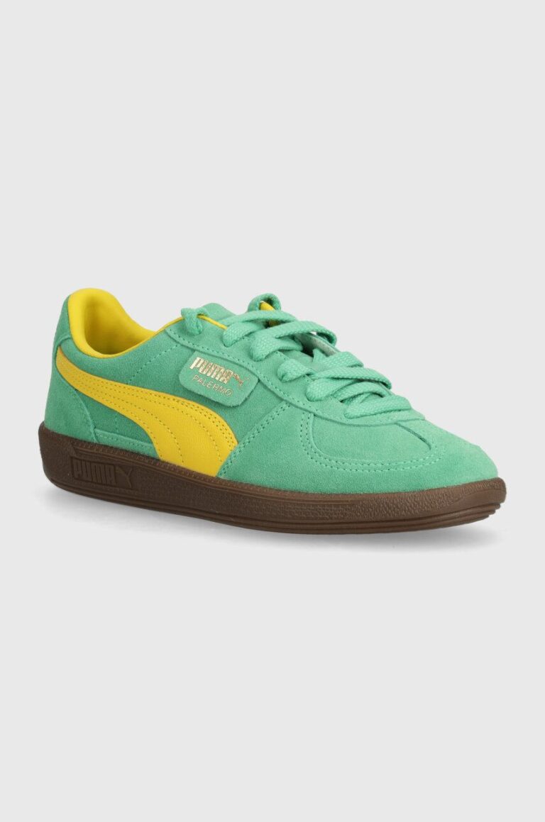 Puma sneakers din piele intoarsă Palermo Cobalt Glaze culoarea verde