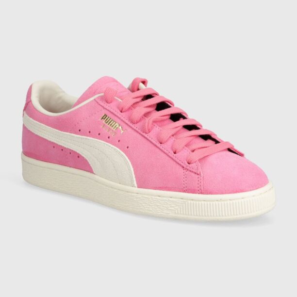 Puma sneakers din piele intoarsă Suede Neon culoarea roz