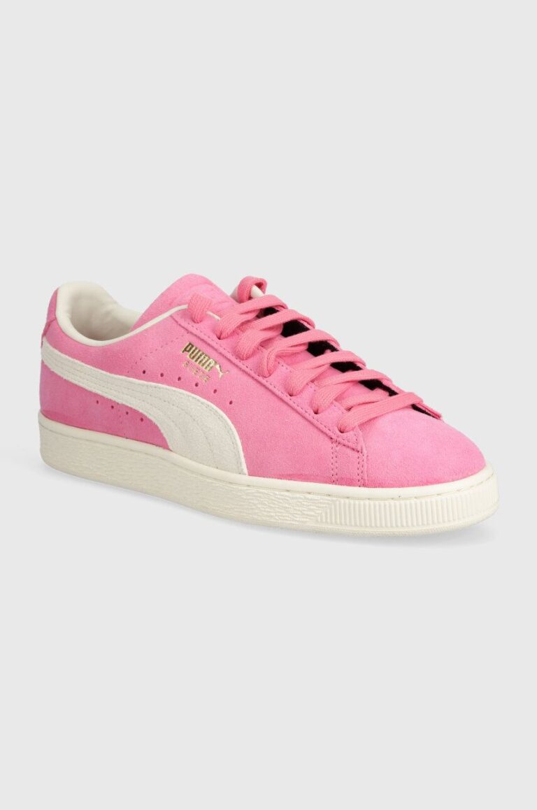 Puma sneakers din piele intoarsă Suede Neon culoarea roz