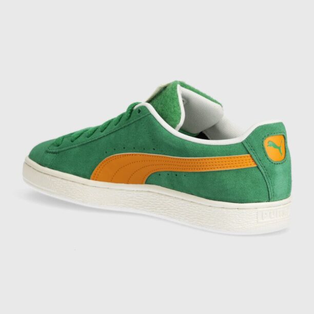 Puma sneakers din piele intoarsă Suede Patch culoarea verde 395388 preţ