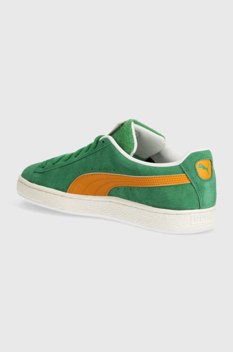 Puma sneakers din piele intoarsă Suede Patch culoarea verde 395388 preţ