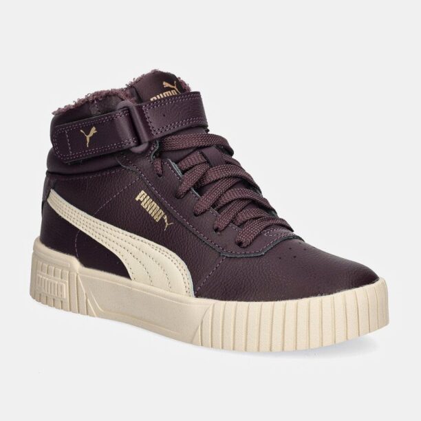 Puma sneakers pentru copii Carina 2.0 Mid WTR Jr culoarea violet