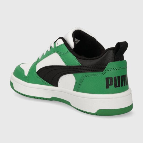 Puma sneakers pentru copii Rebound V6 Lo Jr culoarea verde preţ