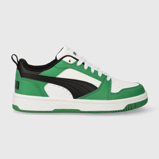 Puma sneakers pentru copii Rebound V6 Lo Jr culoarea verde