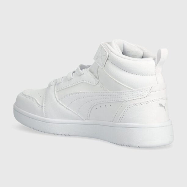 Puma sneakers pentru copii Rebound V6 Mid AC+ PS culoarea alb preţ