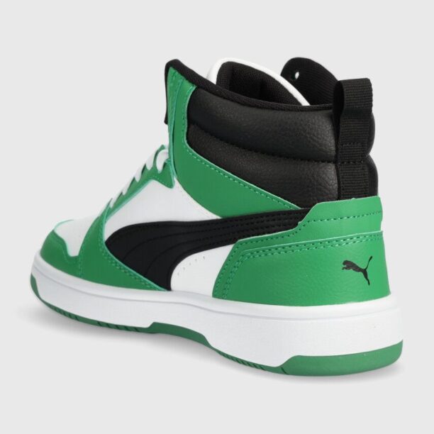 Puma sneakers pentru copii Rebound V6 Mid Jr culoarea verde preţ