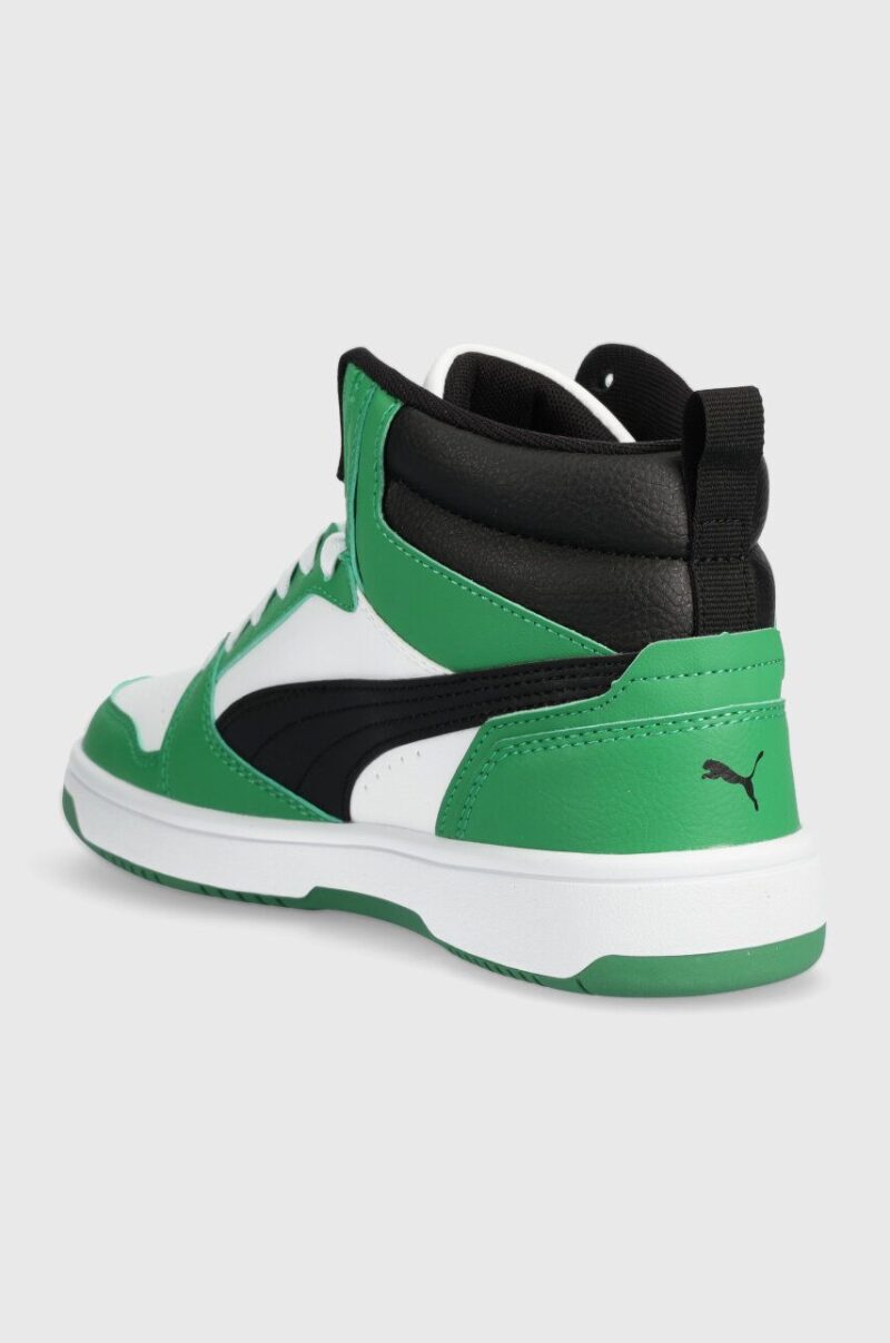 Puma sneakers pentru copii Rebound V6 Mid Jr culoarea verde preţ