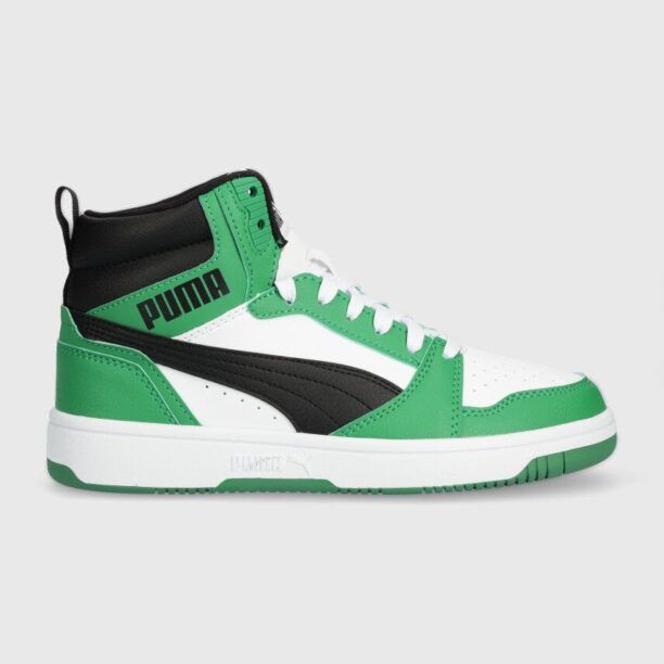 Puma sneakers pentru copii Rebound V6 Mid Jr culoarea verde