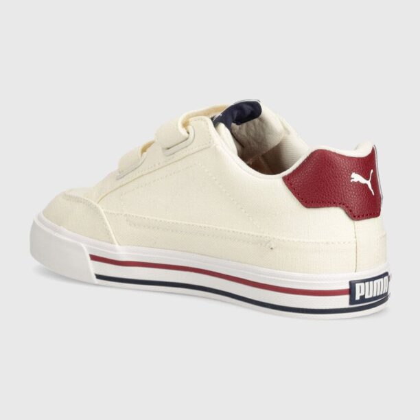 Puma tenisi copii Court Classic Vulc FS V PS culoarea bej preţ