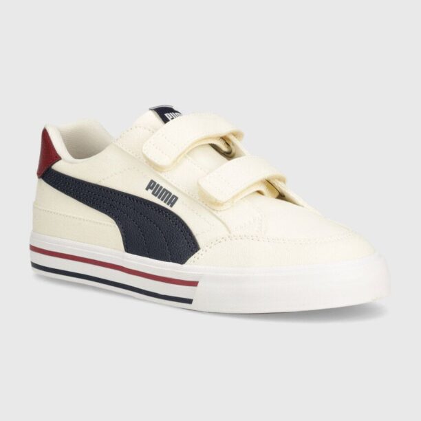 Puma tenisi copii Court Classic Vulc FS V PS culoarea bej