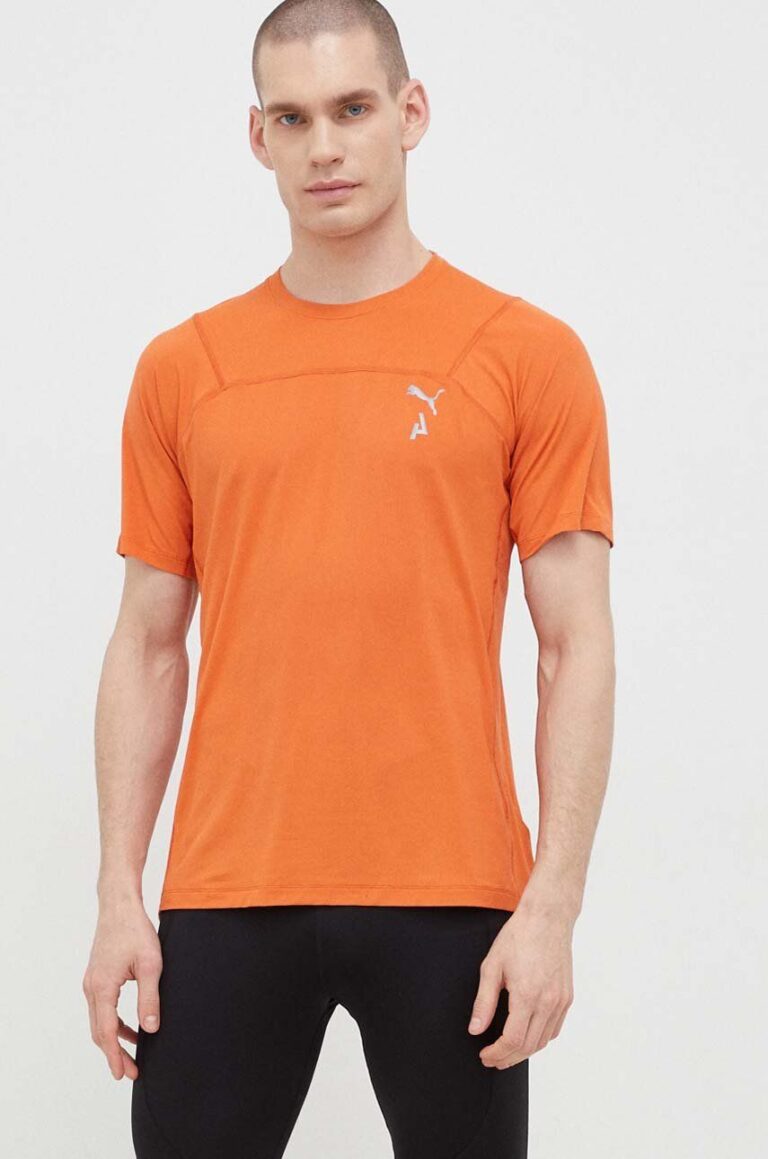 Puma tricou de alergare Seasons culoarea portocaliu