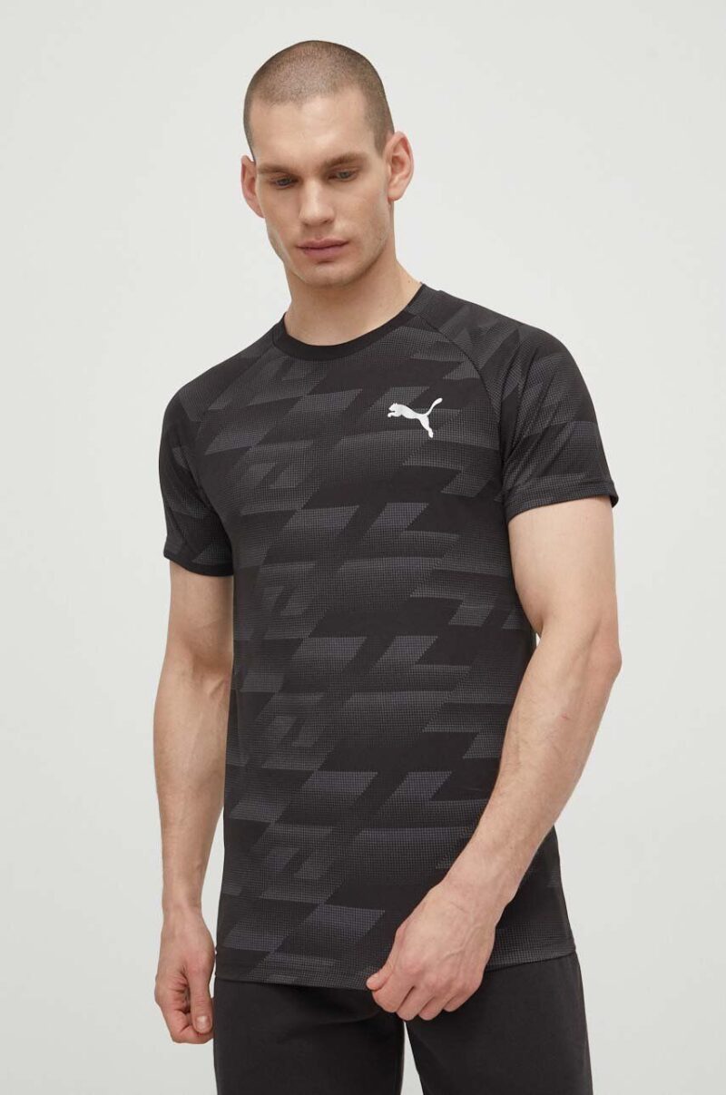 Puma tricou de antrenament Evostripe culoarea negru