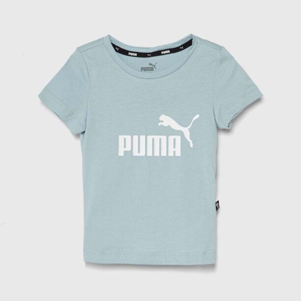 Puma tricou de bumbac pentru copii culoarea negru