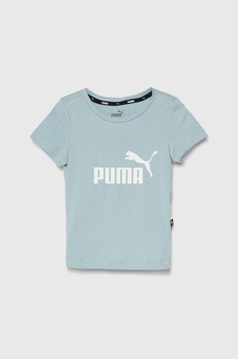 Puma tricou de bumbac pentru copii culoarea negru