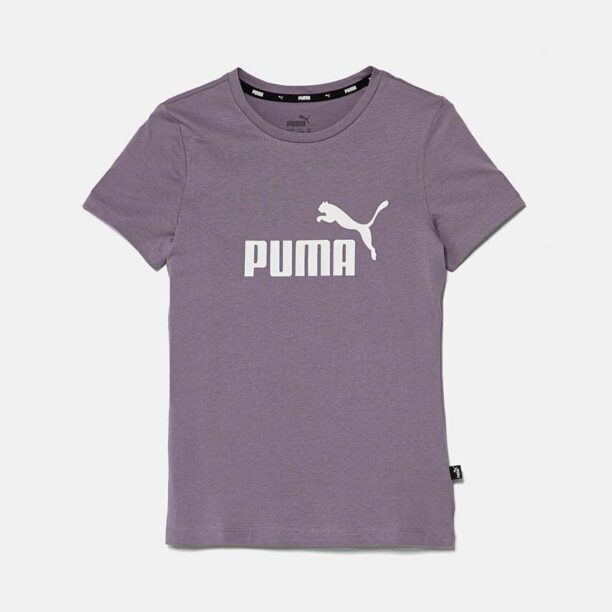 Puma tricou de bumbac pentru copii culoarea violet