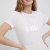 Puma tricou din bumbac 848303 culoarea alb