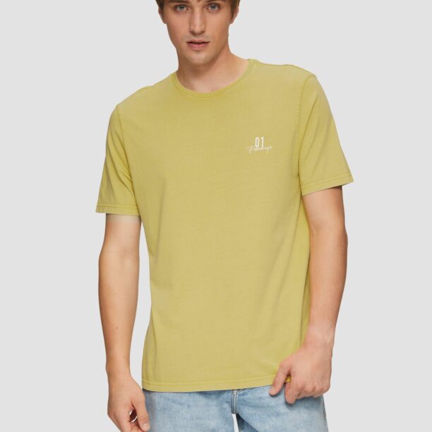 Cumpăra QS Tricou  galben citron / alb