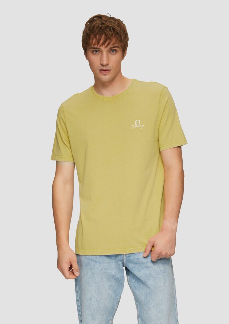 Cumpăra QS Tricou  galben citron / alb