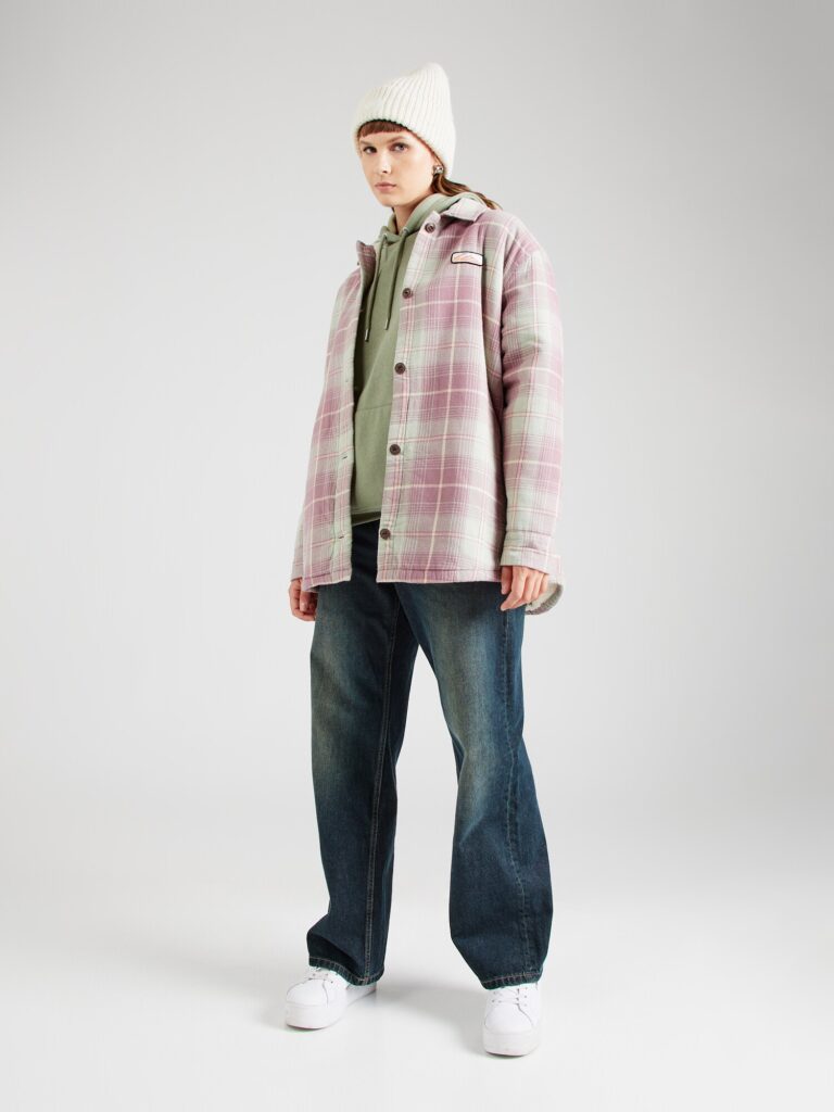 Cumpăra QUIKSILVER Geacă de primăvară-toamnă 'UNIPLAID'  bej deschis / mauve