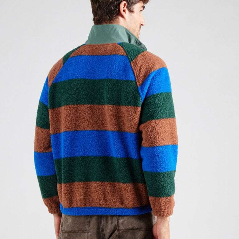 QUIKSILVER Jachetă  fleece  albastru / maro ruginiu / verde preţ