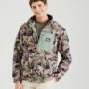 QUIKSILVER Jachetă  fleece funcțională 'CLEAN COAST'  crem / galben / verde pastel / mauve