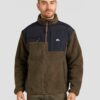 QUIKSILVER Jachetă  fleece funcțională 'Shallow Water'  kaki / negru