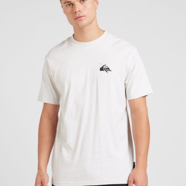 QUIKSILVER Tricou 'PETROGLYPH'  negru / alb amestacat