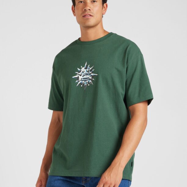 QUIKSILVER Tricou 'SPIKE BALL MER'  gri / verde pin / alb preţ