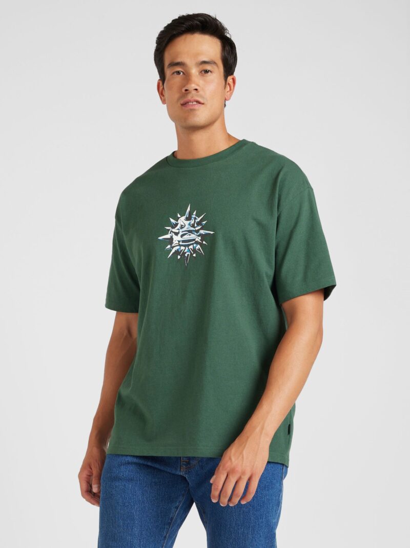 QUIKSILVER Tricou 'SPIKE BALL MER'  gri / verde pin / alb preţ