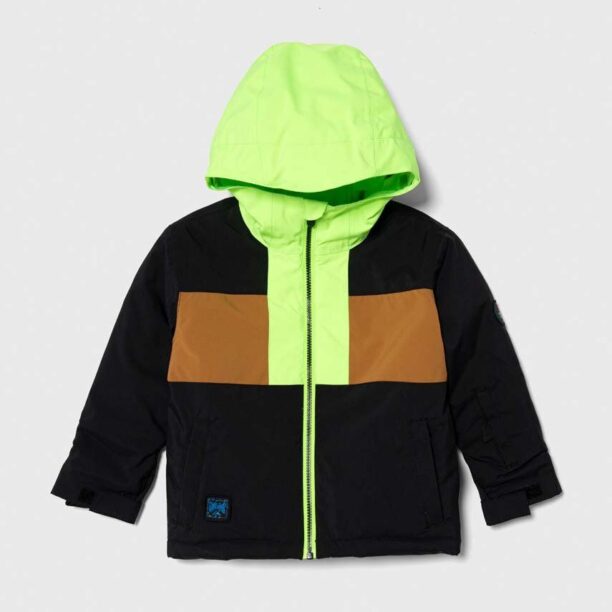 Quiksilver geaca de schi pentru copii GROOMER KIDS JK SNJT culoarea verde