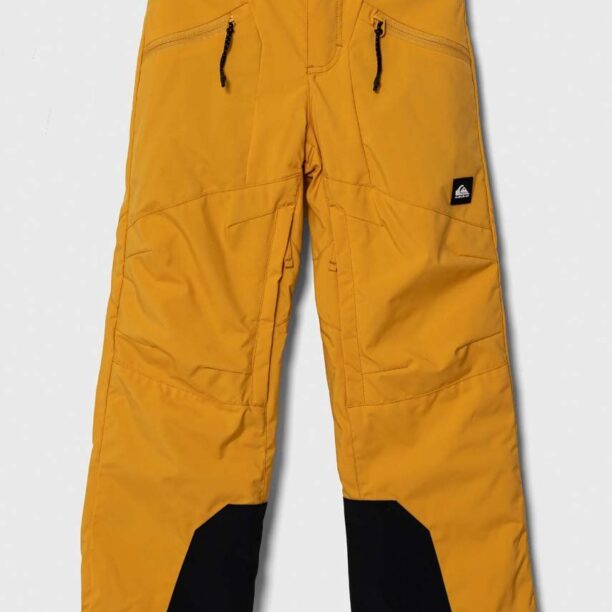 Quiksilver pantaloni copii culoarea galben