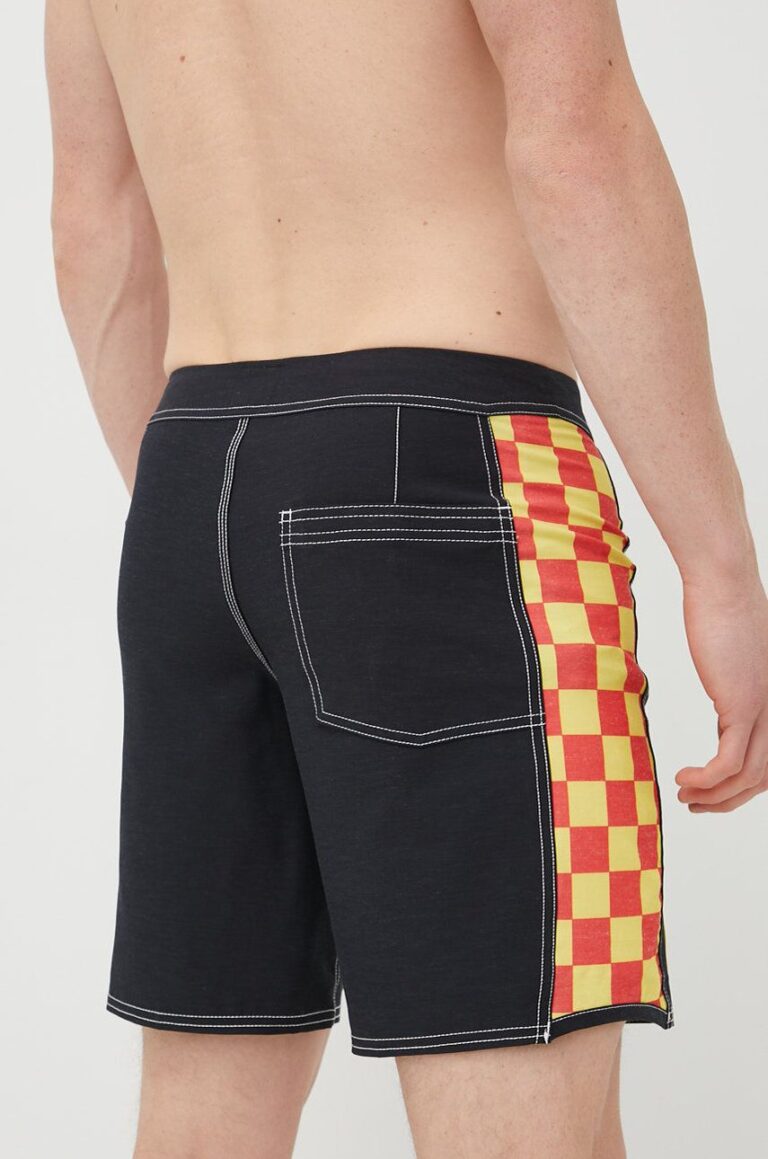 Quiksilver pantaloni scurti de baie X Stranger Things culoarea negru preţ