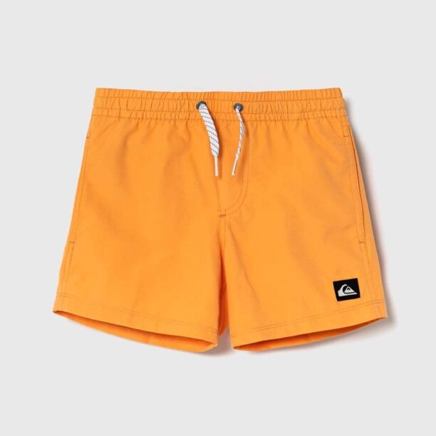 Quiksilver pantaloni scurti de baie copii SOLID YTH 14 culoarea portocaliu