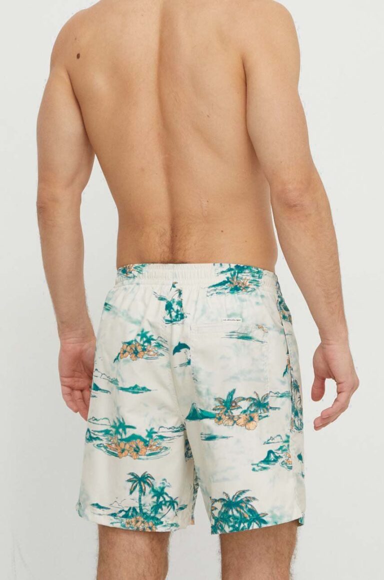 Quiksilver pantaloni scurti de baie culoarea bej preţ