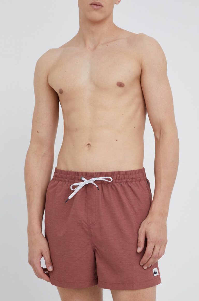 Quiksilver pantaloni scurti de baie culoarea bordo preţ