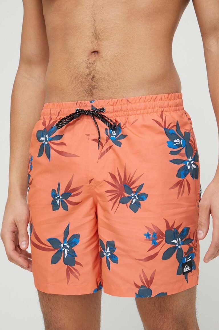 Quiksilver pantaloni scurti de baie culoarea portocaliu