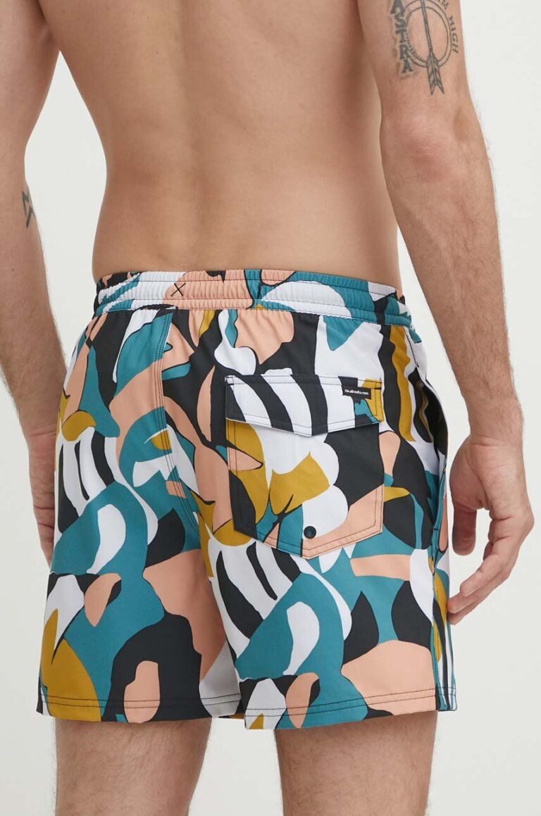 Quiksilver pantaloni scurti de baie culoarea roz preţ